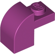 Lego kostka (kostička) 2x1x1 1/3 zakulacená nahoře, purpurová (6109953)